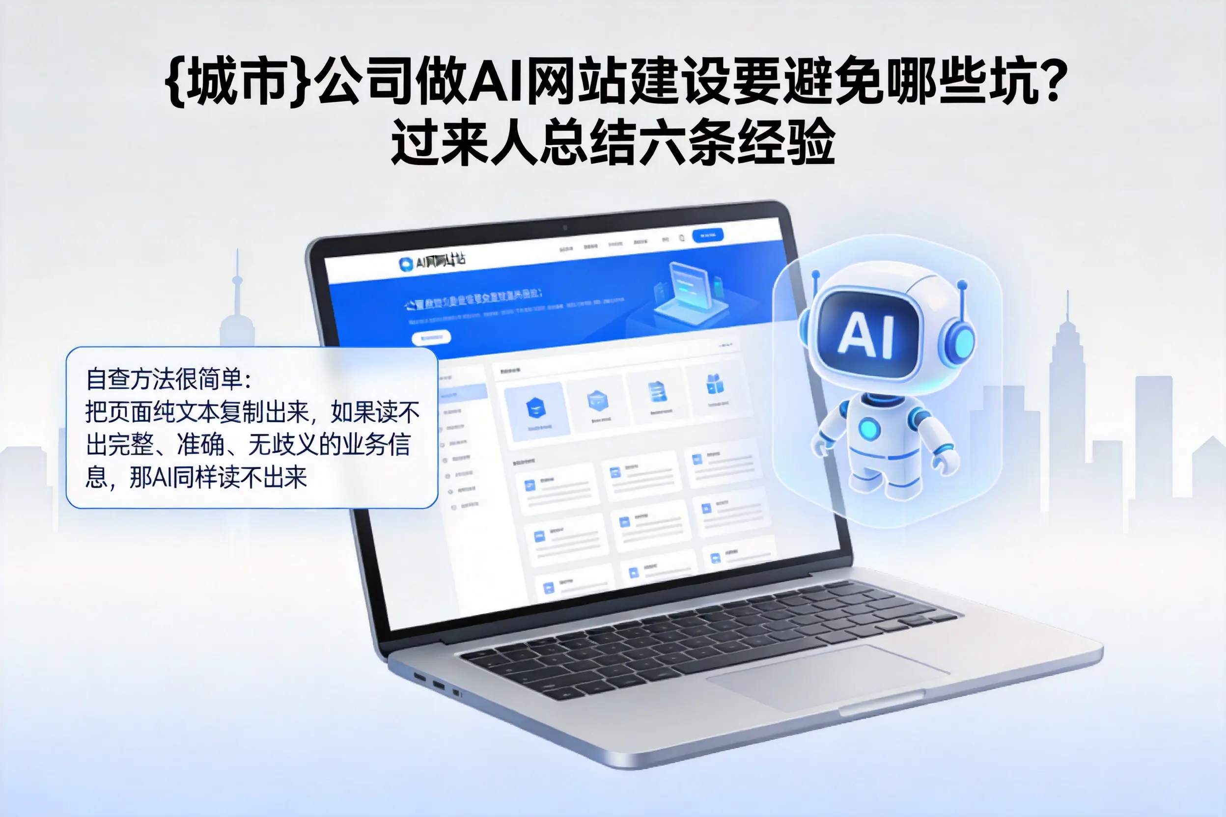 漯河公司做AI网站建设要避免哪些坑?过来人总结六条经验