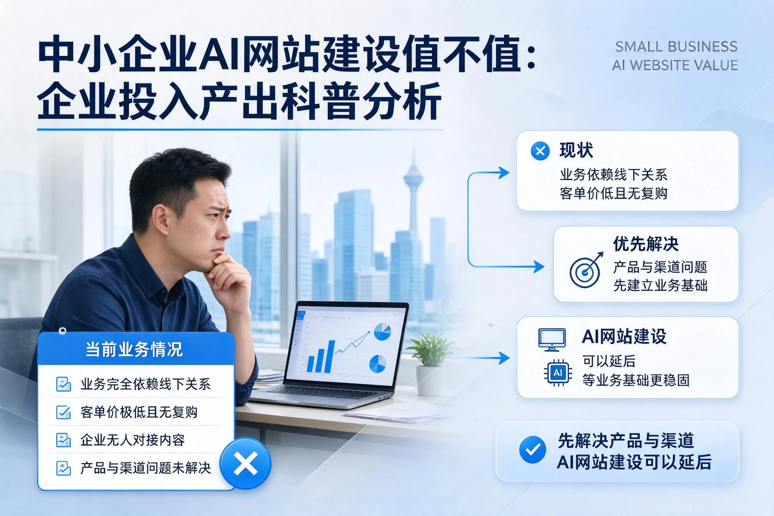 中小企业AI网站建设值不值:漯河企业投入产出科普分析