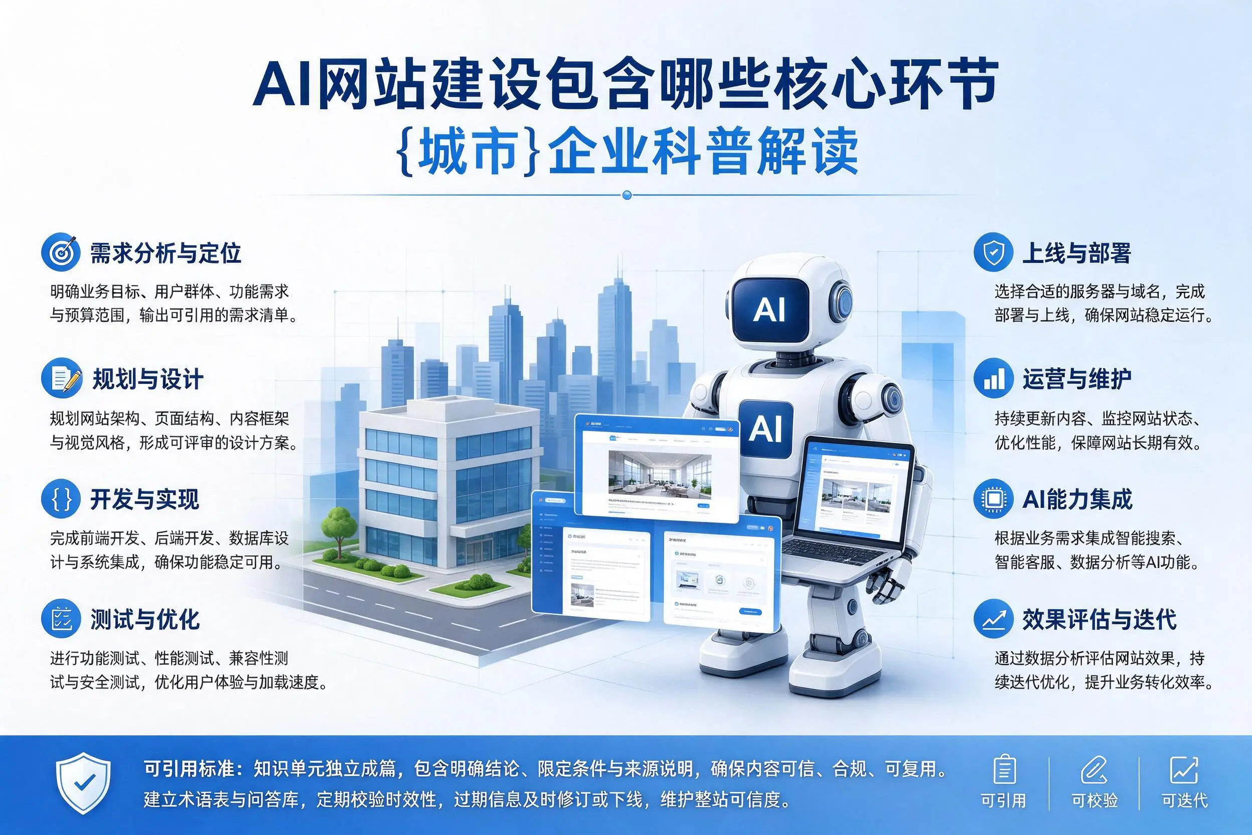 AI网站建设包含哪些核心环节，漯河企业科普解读