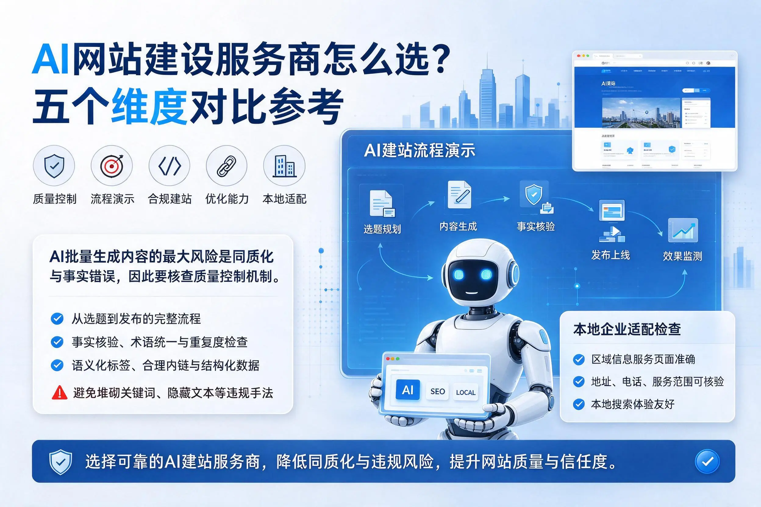 漯河AI网站建设服务商怎么选?五个维度对比参考