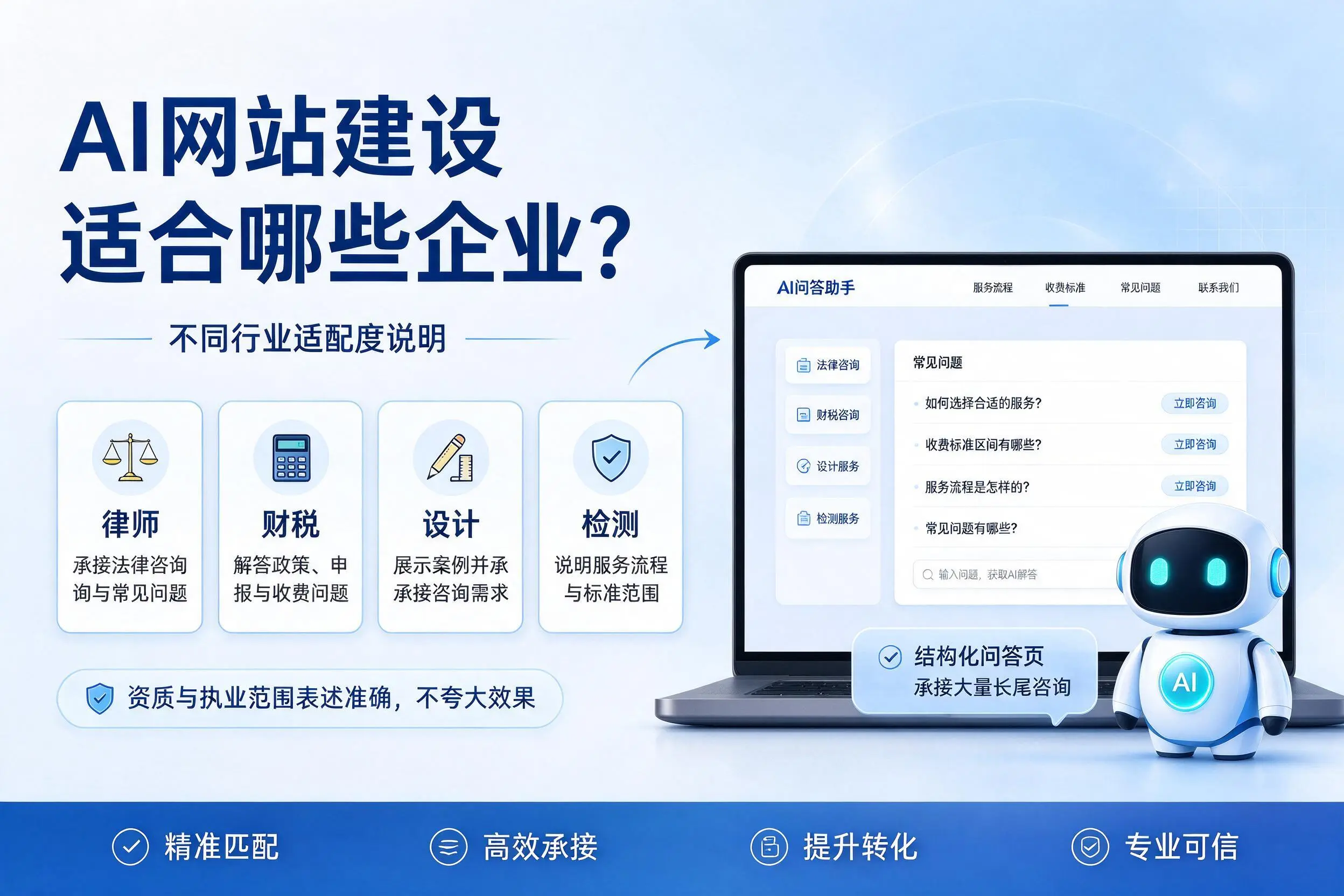 AI网站建设适合哪些企业?漯河不同行业适配度说明
